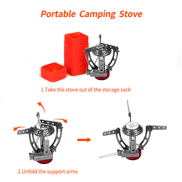 Backpack Hiking Use Portable Gas Stove 