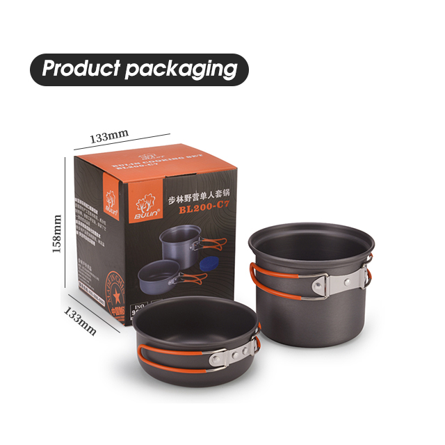 Camping Non Stick Anodized Camping Cookware Set 