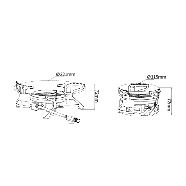 BULIN Portable 2800W Camping Gas Stove BL100-B15