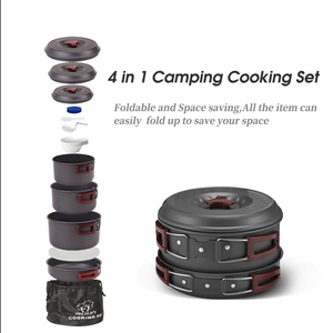 For Car Aluminum 7 Piece Camping Cookware Set