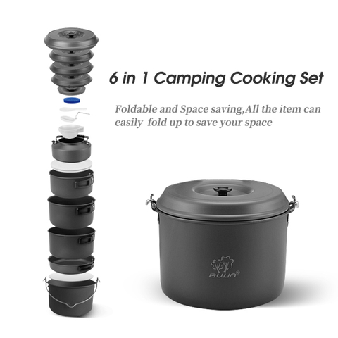 For Car Non Stick Lightweight Camping Cookware Set